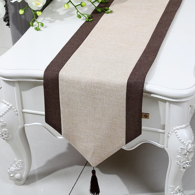 Aliexpress Solid Color Patchwork Chinese Ethnic Table Solid Color Patchwork Chinese Ethnic Table Runner Cotton Linen Rustic Wedding Modern Rectangular Tablecloth Dining