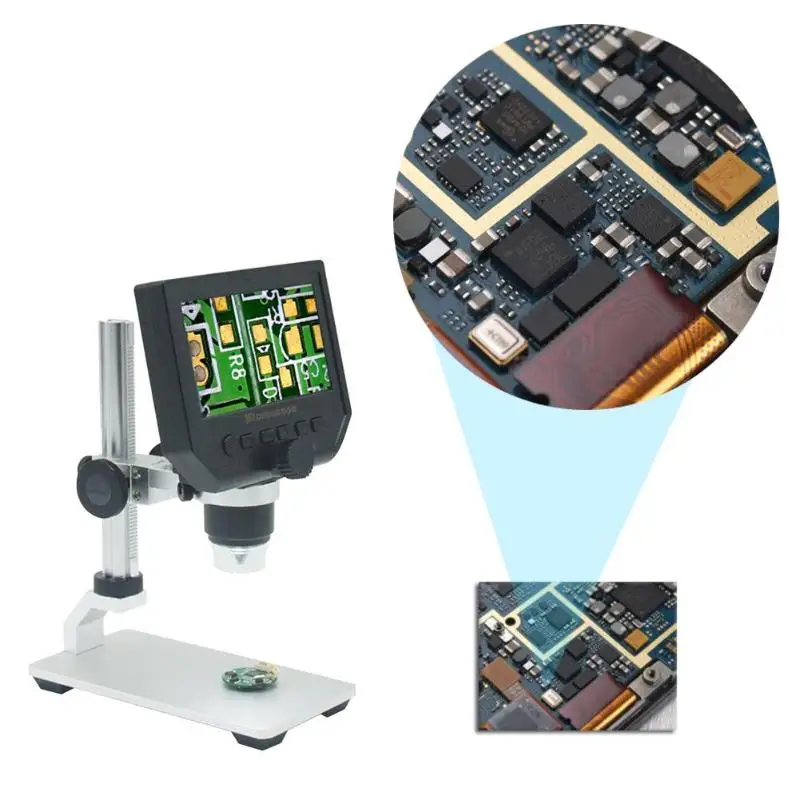 

1-600x Digital Electronic Microscope Portable 3.6MP VGA Microscopes 4.3"HD LCD Pcb Motherboard Repair Endoscope Magnifier Camera