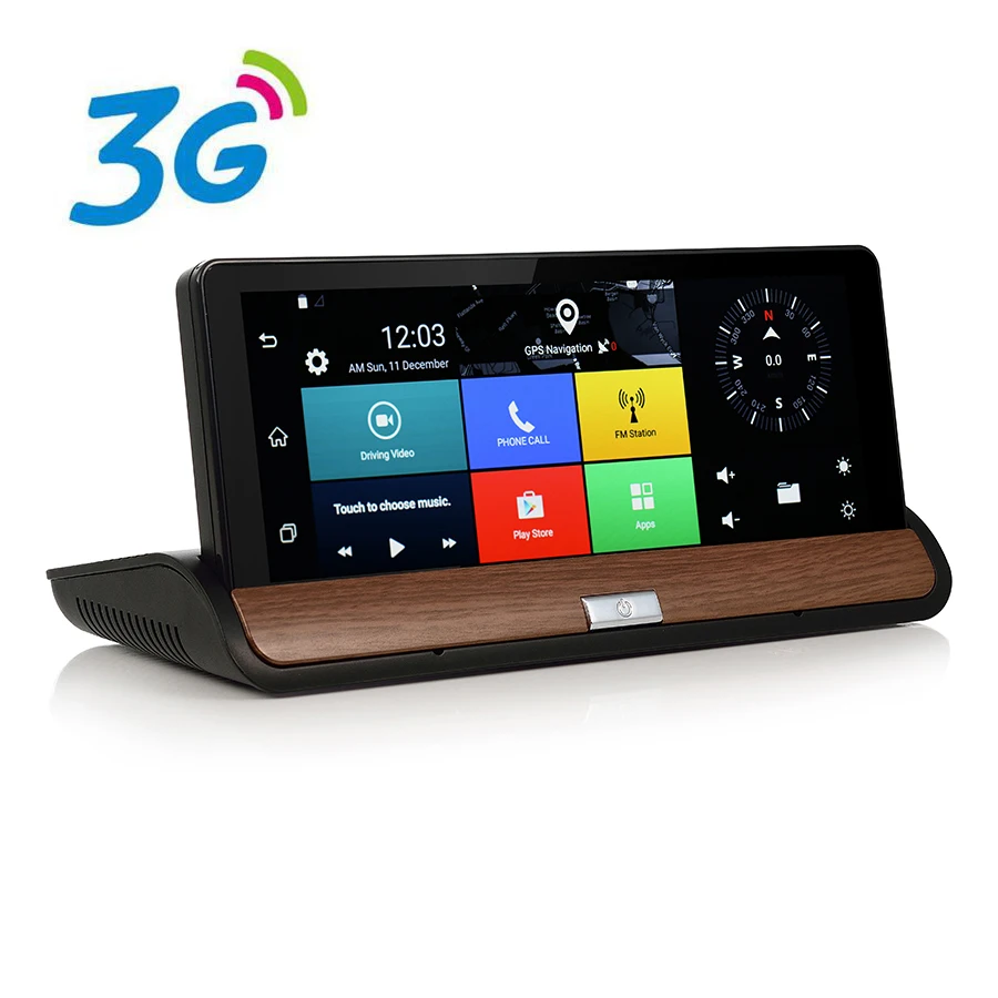 Udricare 7 inch 3G DVR Android Dashboard GPS Navigation Bluetooth WiFi Dual font b Camera b