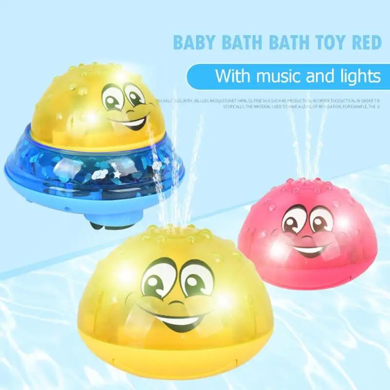 

Funny Children Electric Induction Sprinkler Toy Water Spray Baby Bath Toy Light Music Rotatable Kids Swiming Pool Play Water Toy