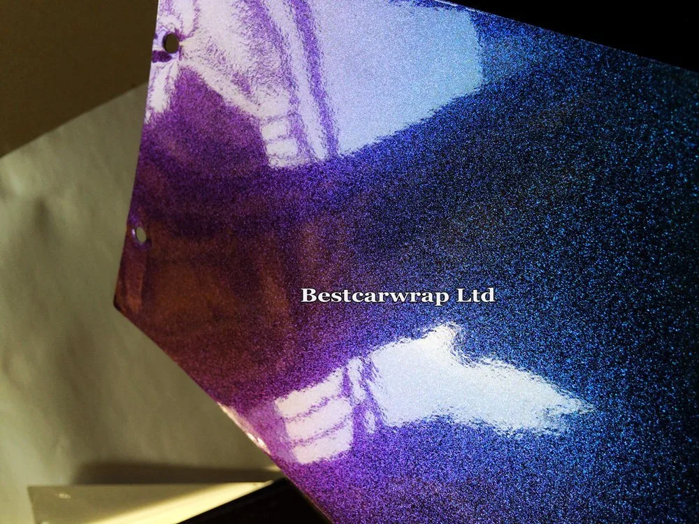blue-purple high gloss pearl Chameleon car wrap film 3M Wrapping sticker (4)