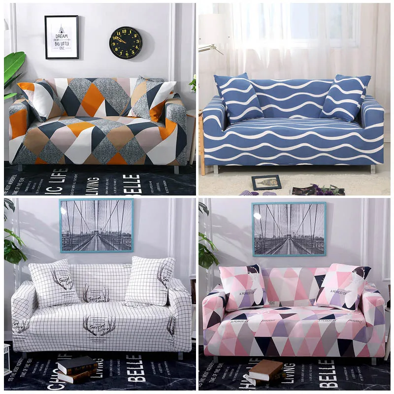 

1 PC Spandex Sofa Cover Elastic Stretch Printing All-inclusive Couch Sofa Cover housse canape for Home Living Room Decoration