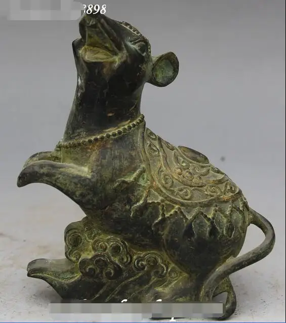 

Old China Fengshui Antique Bronze Zodiac Year Mouse Mice Rat Rats Animal Statue