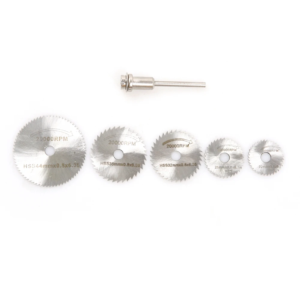 6Pcs/Set Mini HSS Dremel Rotary Tool Saw Blade Circular Saw Abrasive
