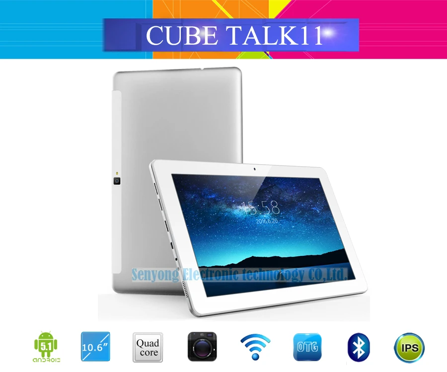 Lowest Price New Arrival 10.6 Inch IPS Cube Talk11 3G Phone Call Tablet PC Android 5.1 MTK8321 Quad Core GSM+WCDMA 1GB/16GB 5.0MP Camera Lowest Price New Arrival 10.6 Inch IPS Cube Talk11 3G Phone Call Tablet PC Android 5.1 MTK8321 Quad Core GSM+WCDMA 1GB/16GB 5.0MP Camera