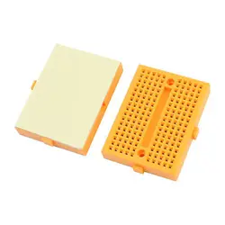 

2pcs Yellow Plastic 170 Tiepoint Test Develop PCB Solderless Bread Board SYB-170