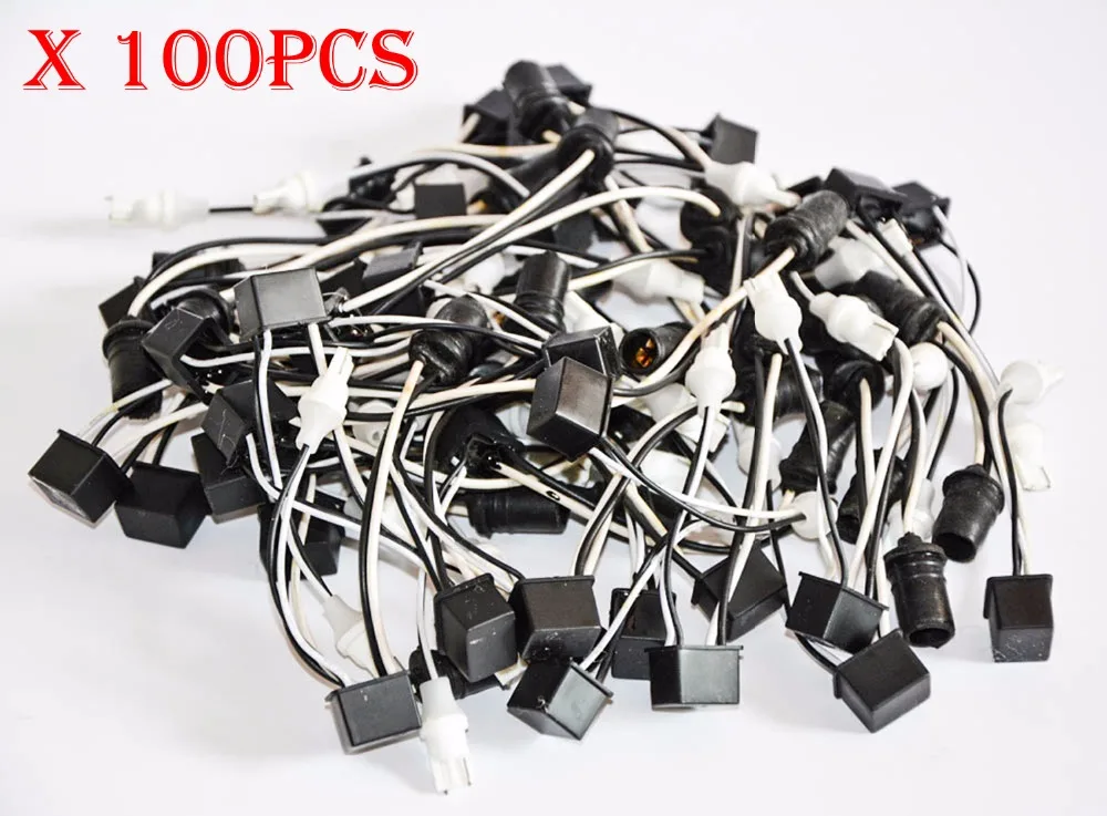 

100x T10 T15 194 W5W 168 921 LED Bulb Canbus Error Free Warning Canceler Decoder Resistor Capacitor Wire Adapter SMD High Power
