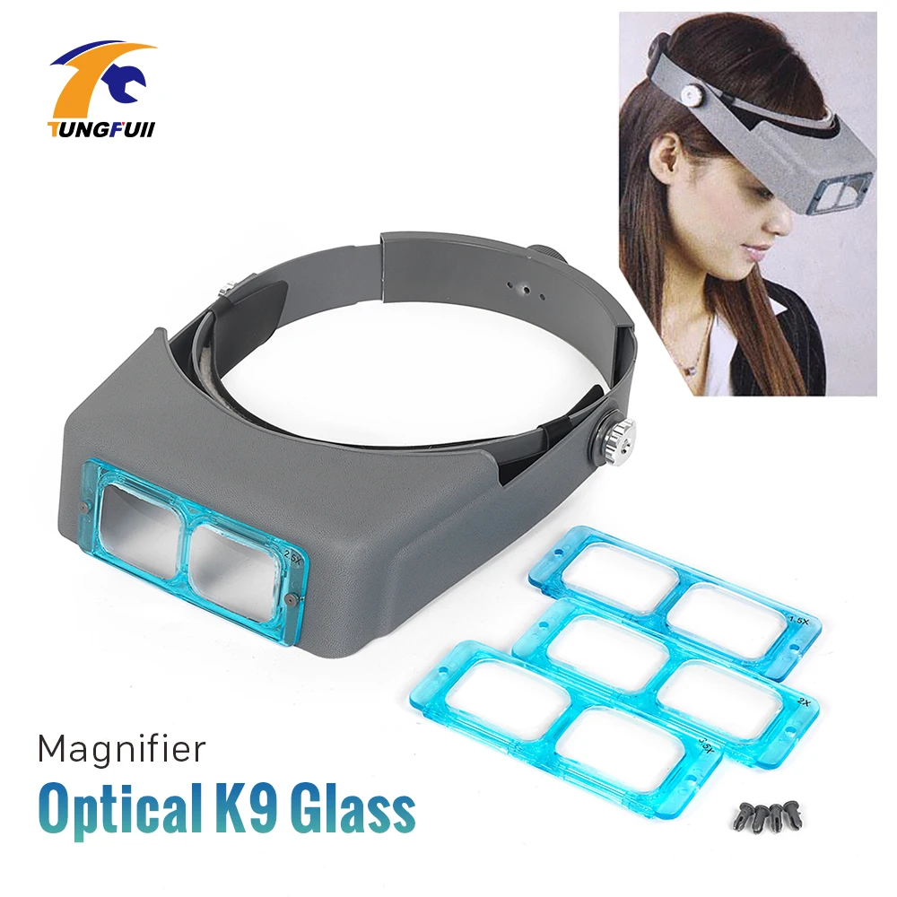 Лупа с налобным креплением инструмент для ремонта лупа 1 5x2 2 5 x 3 5x стекло