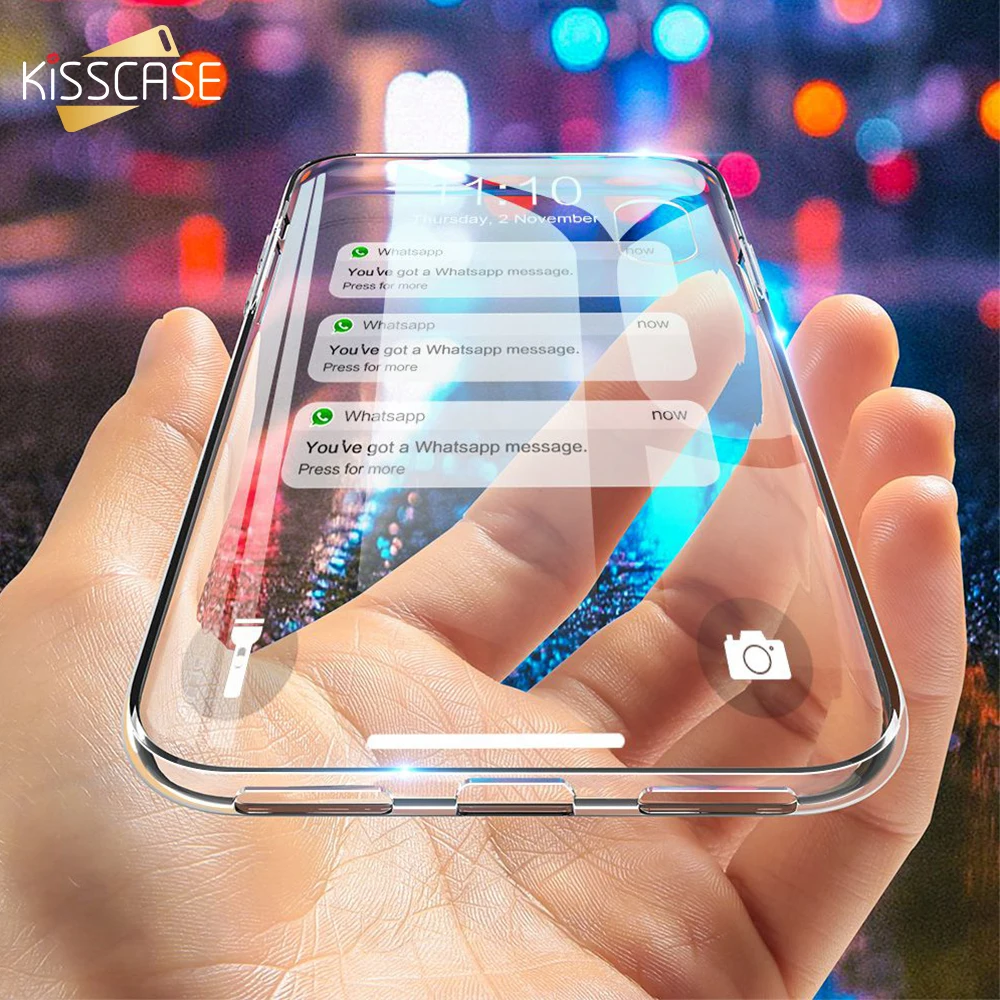 

KISSCASE Case For iPhone 8 7 Plus 8 Plus 6 Plus 6S Ultra Thin Transparent Soft TPU Case For iPhone 5S 5 4S XS Max XR XS X Fundas