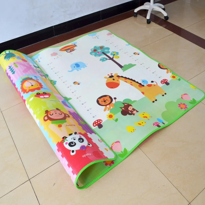 Детский водонепроницаемый коврик для гостиной, детский игровой коврик для дома, большой коврик для ползания, складной детский коврик для спортзала - Цвет: giraffe