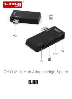 CHYI мульти 4 Порты и разъёмы USB концентратор 3,0 с 2.4A Мощность зарядки Порты и разъёмы USB разветвитель с Мощность Интерфейс для ПК Компьютерные