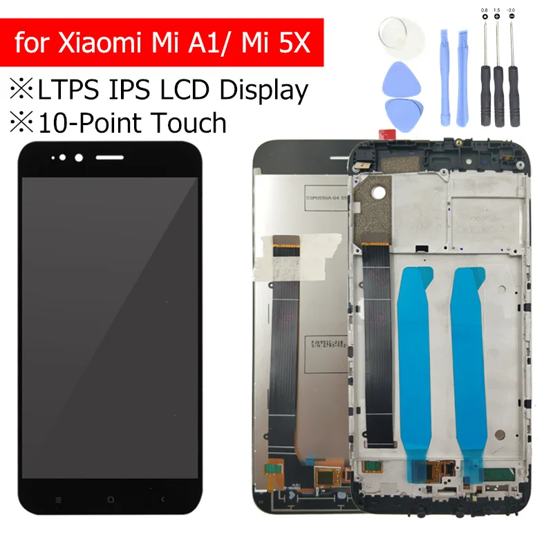

for Xiaomi Mi A1 LCD Display with Frame Touch Screen Digitizer LCD Display for Xiaomi Mi 5X Mi A1 Assembly Repair Spare Parts