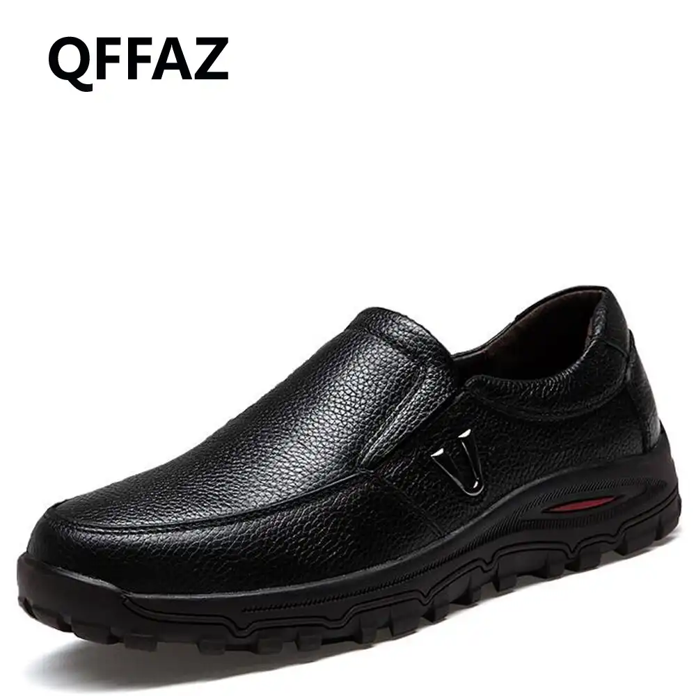 QFFAZ Genuine Leather Shoes Men 