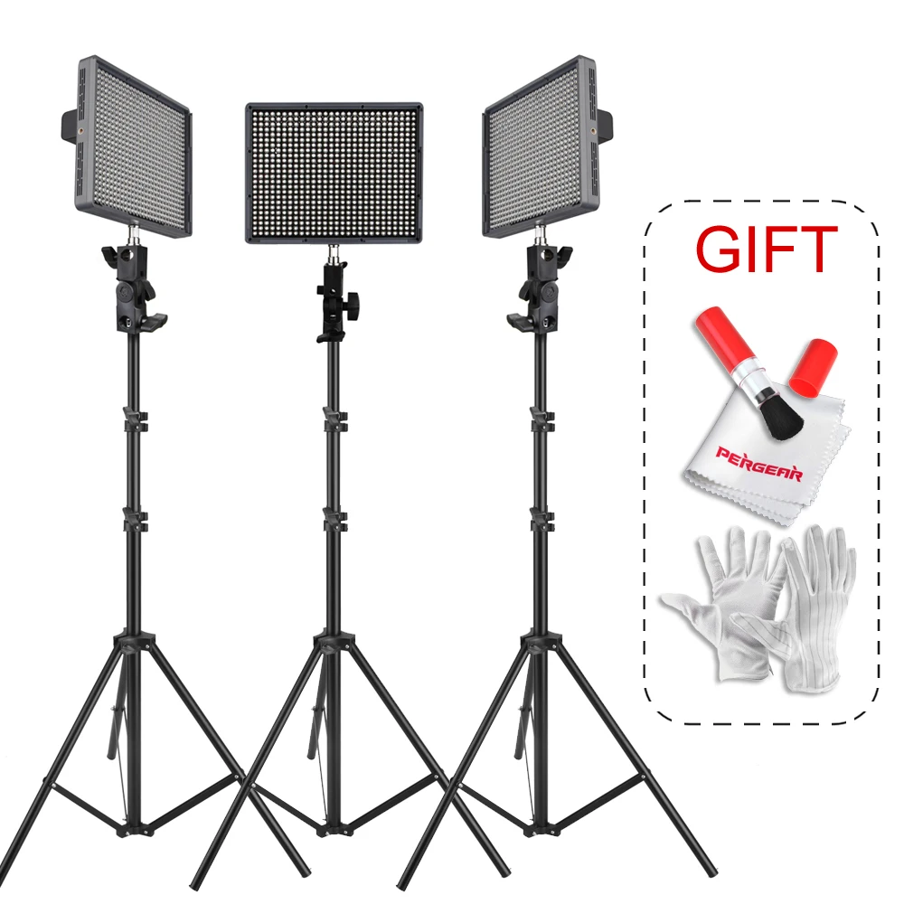 

Aputure Amaran HR672W + HR672C + HR672S High CRI 95+ LED Video Light Panel w/ Battery+ 2.4g Wireless Remote+ 3 Light Stand(3M)