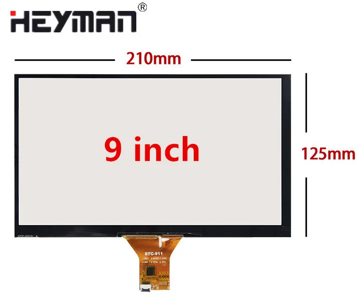 Универсальный 4,3/5/6,5/7 дюймов/8/9/10,1/12,1 дюймов емкостный сенсорный экран дигитайзер сенсорный экран панель Стекло USB драйвер платы - Цвет: only 9 inch Touch