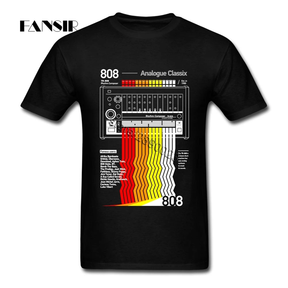 808 г. Классическая футболка с коротким рукавом Vaporwave Мужская из чистого хлопка
