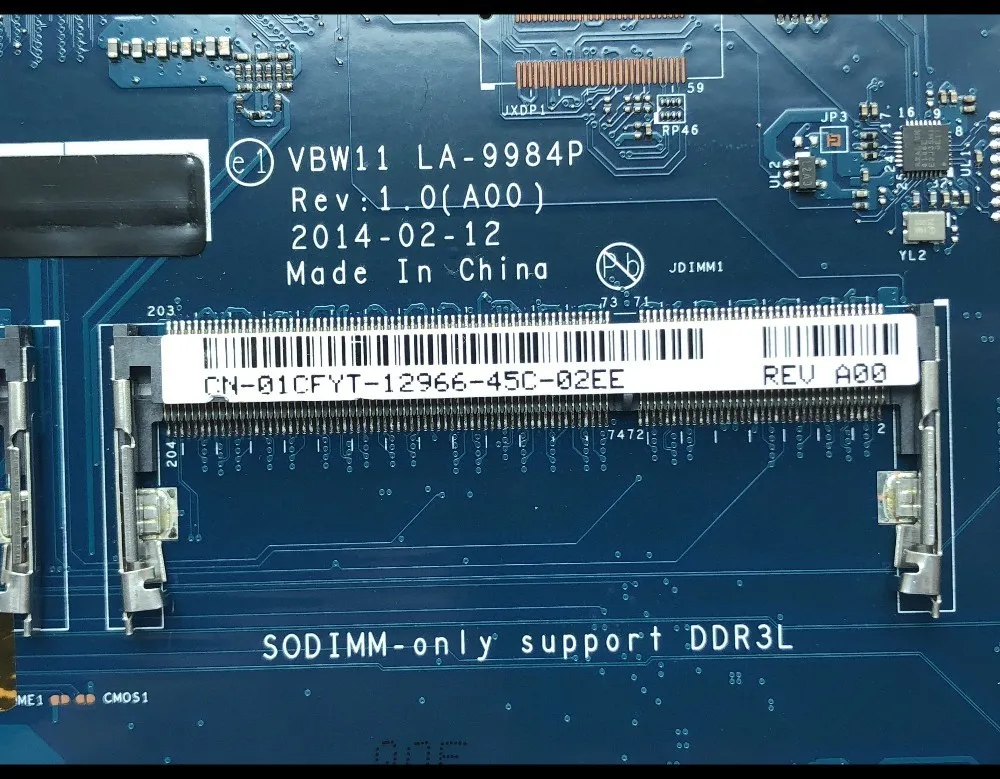 Оптовая продажа 01CFYT для Dell Insprion 5737 материнская плата ноутбука CN VBW11 LA 9984P SR16Q I3 4010U