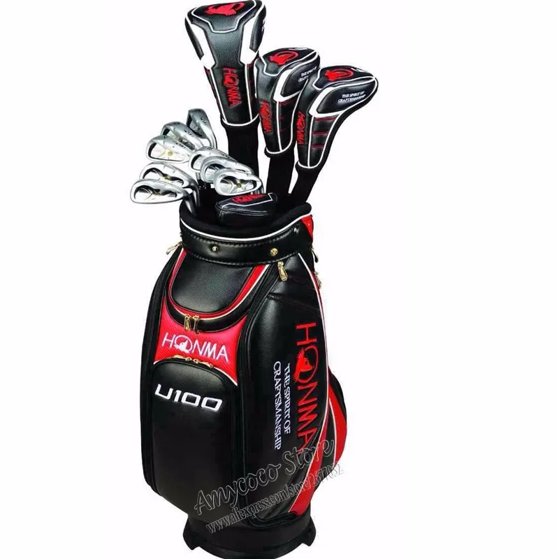 Хонма U100 полные клубы установить драйвер+ 3/5 fairway wood+ утюги+ клюшки графитовая клюшка для гольфа Шлем клюшки для гольфа