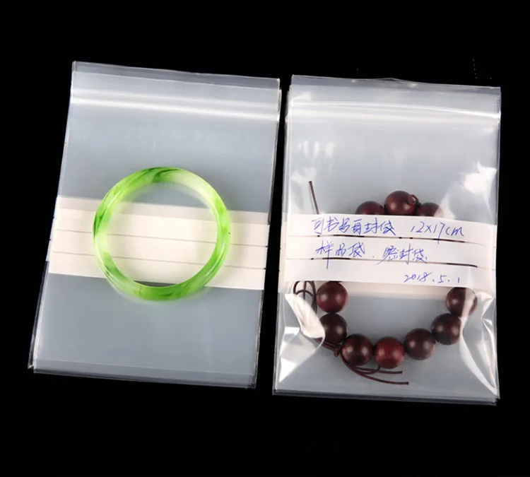 100PCS PE Clear Plastic Writing Ziplock Packaging Bag DIY Thick Antioxidant Jewelry Date Note Food Snack Spice Storage Pouches 6