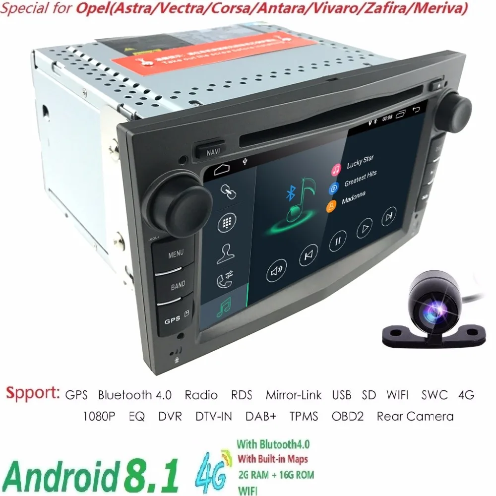 

7"Android8.1 2 din for Car GPS radio for Opel Vectra Antara Zafira Corsa Meriva Astra 2004-2011 dvd player 4G DAB+ WIFI TV Audio