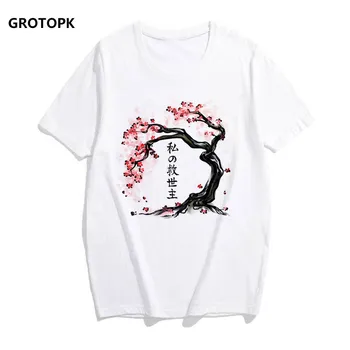 

Sakura Cherry Blossom Women T Shirt 2019 New Fashion Tshirt White T-shirt Tee Shirt Femme Tops Casual Streetwear Harajuku