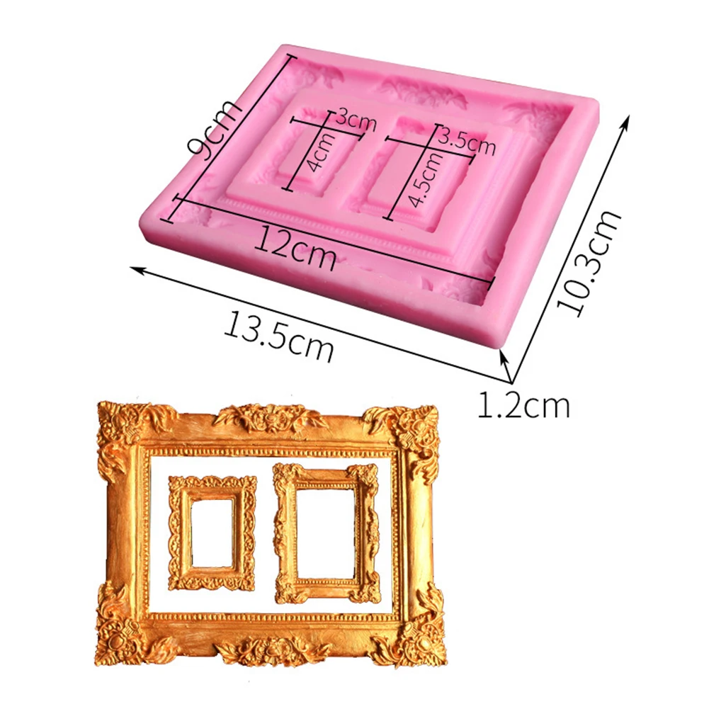 1 шт. ретро фоторамка силиконовая форма DIY помадка торт шоколадная глина декоративный инструмент Аксессуары для выпечки Кухонные инструменты