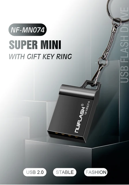 Hot Version Metal USB Flash Drive Waterproof Pen Drive 32GB U Stick 16GB 8GB 4GB Pendrive USB 2.0 Flash Drive with Key Ring -
