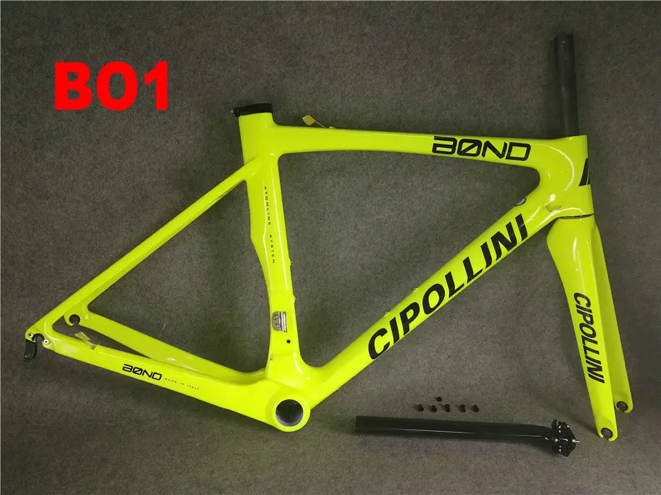 Cipollini Бонд карбоновый дорожный велосипед велорама флуоресцентный с BB386 матовый/глянцевый