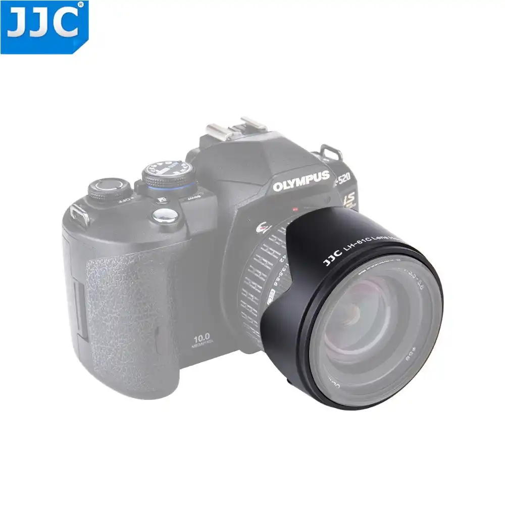 JJC реверсивная черная бленда объектива для OLYMPUS Zuiko Digital ED 14-42 мм M. Zuiko DIGITAL ED14-150mm II Repace Olympus LH-61C - изображение