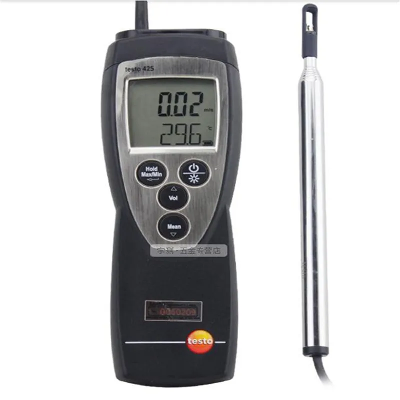 Testo 425 Быстрый Легкий измерительный термический анемометр с телескопическим
