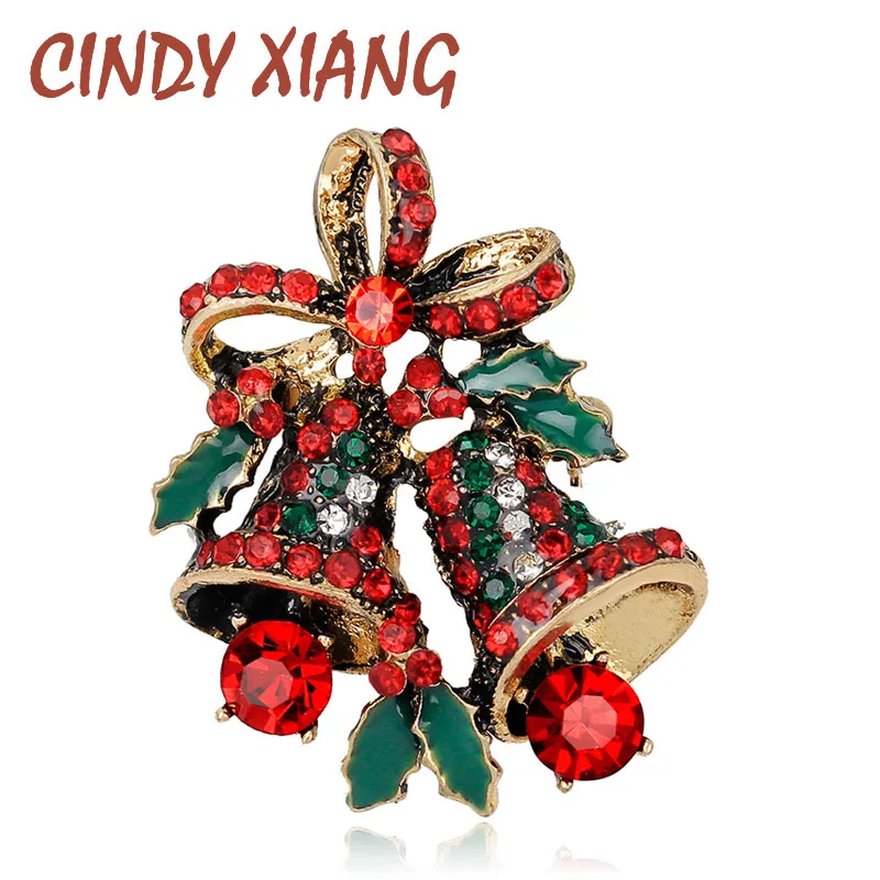 

Fashion New Design for Women Bell Shape Inlay Elegant Crystal and Rhinestone for Girls Ladies Exquisite Brooches Pins Christmas
