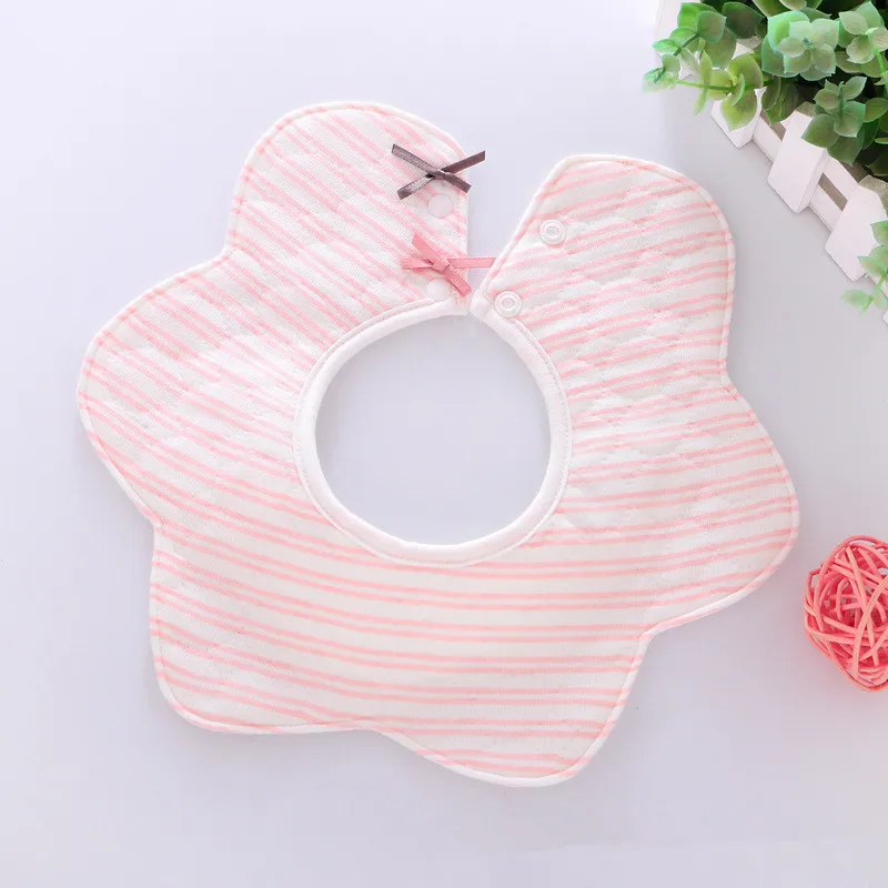 Baby Bibs 360 Degree Rotation Cotton Soft Baby Kids Bandana Burp Cloth Lovely Flower Newborn Infant Saliva Towel Baby Stuff new born baby accessories	