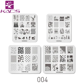 

KADS 4pcs/set Select Image DIY Image Nail Art Manicure Stamp Plate for Nail Art Template 4 different design stamp kits