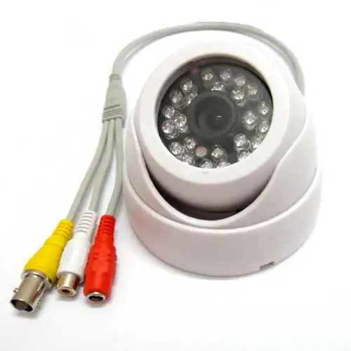 

1/4" 420 TVL CMOS Security Surveillance Color Dome CCTV Camera Indoor with audio MICROPHONE 24 IR Leds D/N