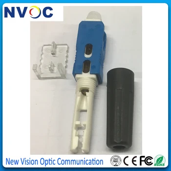 

300Pcs/Bag,SC UPC Drop Cable Fiber Optic Fast Connector,SC/UPC SM FTTH Screw Lock Field Assembly Type Quick Cold Connector