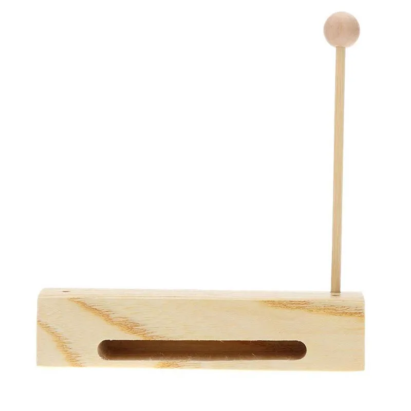 Деревянная перкуссия блок дровяной блок с молотком изысканный ребенок детская музыкальная игрушка ударный инструмент