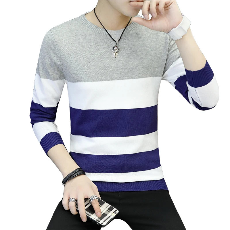 Hot Sale 2017 Winter Mens Fashion Sweaters and Pullovers Men Brand Clothing Wool Sweater Male Outerwear Striped Knitted | Мужская одежда