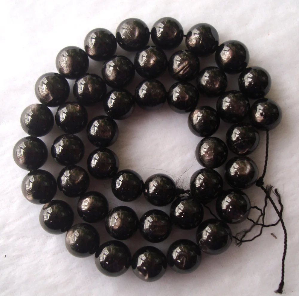 

Natural Hypersthene Round Loose Beads For Jewelry Making DIY Bracelet Necklace