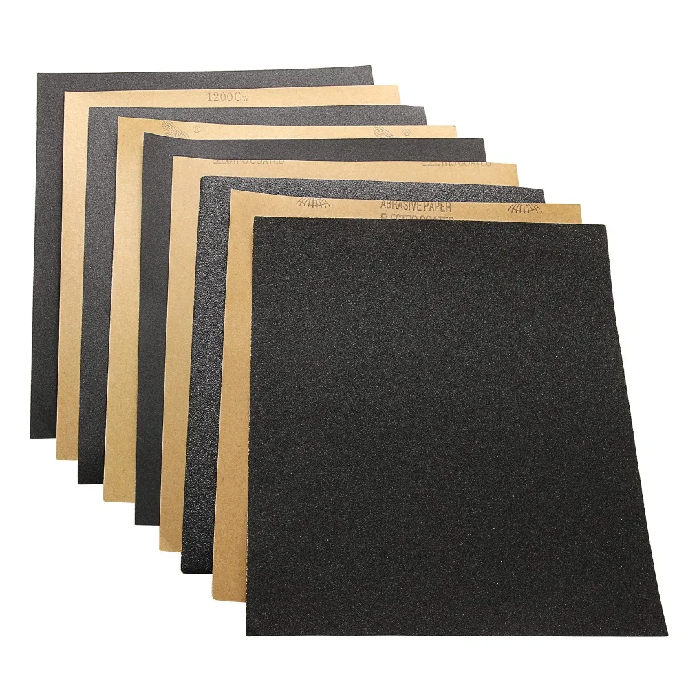 70pcs Wet Dry Sandpaper 400-2000Grit Abrasive Sanding Paper Polish Sheets Pack
