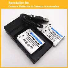 Eeyrnduy 2 pcs Battery 1x charger set For Nikon EN-EL10 LI-42B 40B FNP45 K7006 D-Li63 CNP80 replacement digital battery el10
