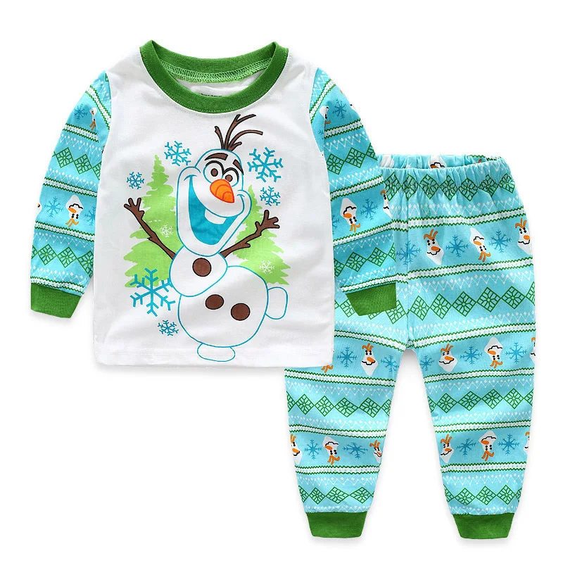 New Kids Pajamas Set Cartoon Airplane Cotton Pyjamas Tops+Pants 2 Pieces Children Pjs Boys Clothing Set 2-7 Years