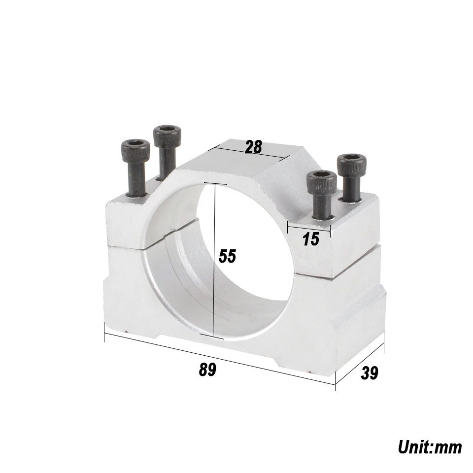 52 мм Шпиндельный зажим Монтажный кронштейн 55 мм кронштейн с 4 винтами для 300 Вт 400 Вт 500 Вт шпиндель фрезерный мотор с ЧПУ