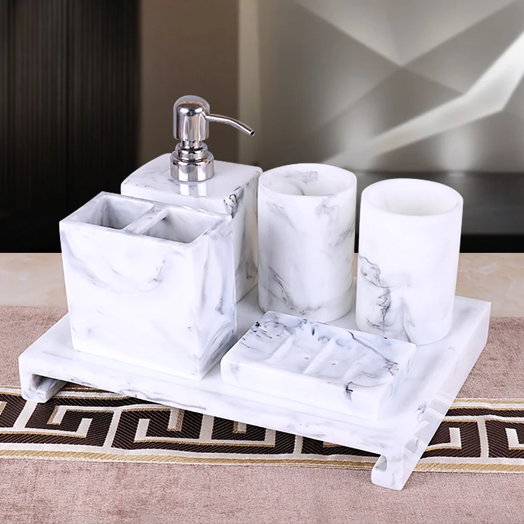 5 Or 6 Pcs Set Resin Marble Design Bathroom Accessaries Set 1 Liquid Bottle 2 Cups 1 Toothbrush Holder 1 Soap Dish Designer Toothbrush Holder Toothbrush Holdertoothbrush Holder Design Aliexpress