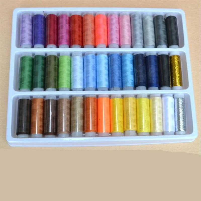

39PCS 39 COLOR EACH PCS 100%POLYSTER SEW THREAD,household high quality mix colors sewing thread high quality factory price 2017