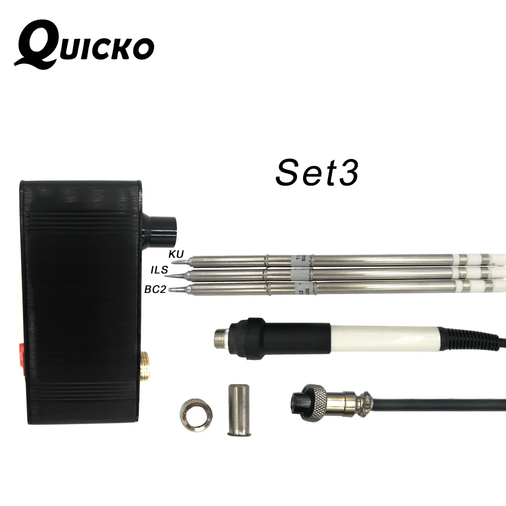 QUICKO MINI T12-941 LED soldering station electronic welding iron New DC Version Portable T12  Digital  Iron no power adpater best soldering iron for electronics Welding Equipment