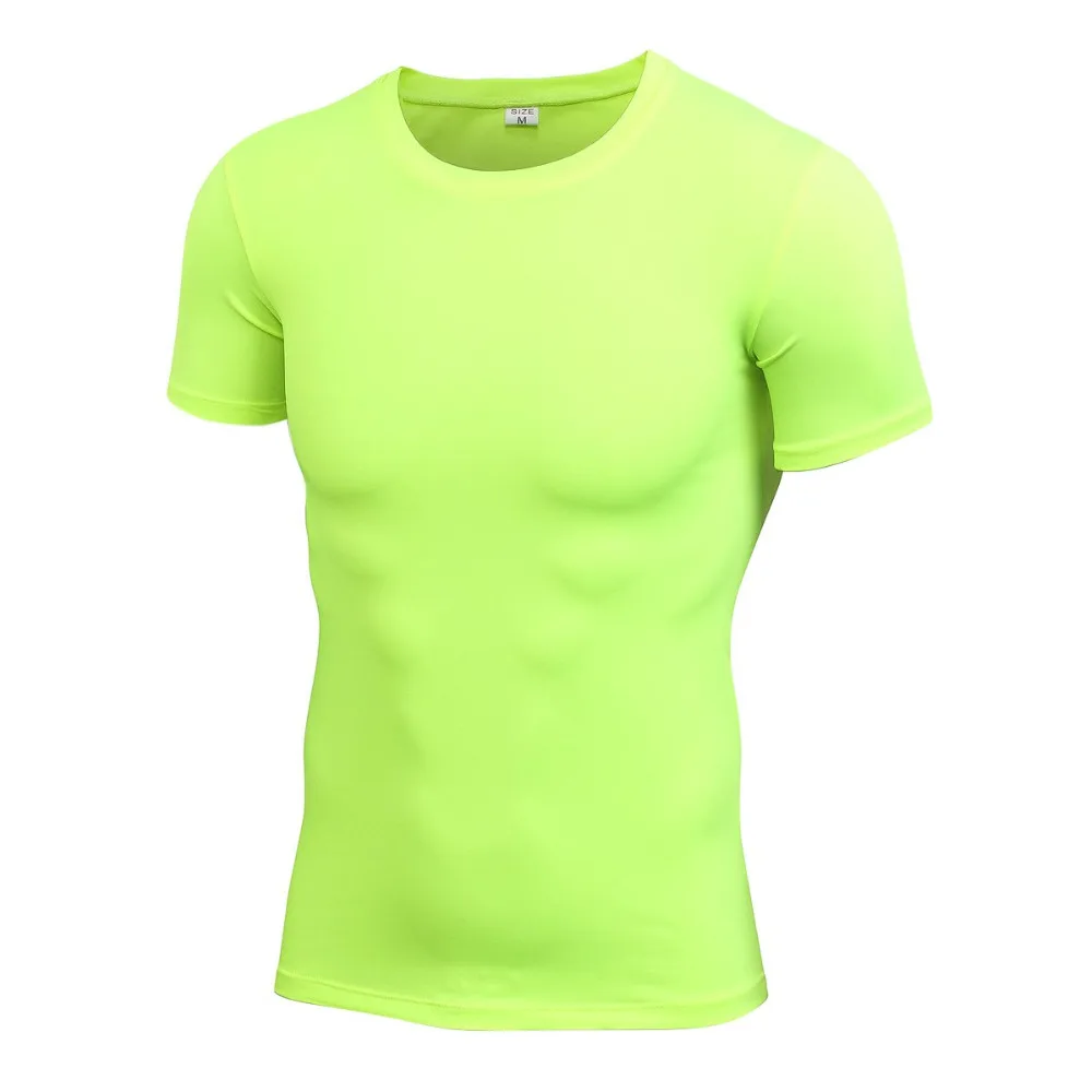 

Men Summer Compression T-Shirts Quick Drying Basketball Running Short Sleeve Sports Tight Base Layer Tops