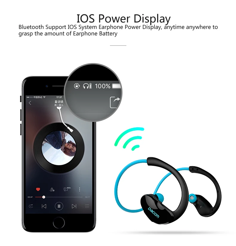 Dacom Athlete Bluetooth 5,0 гарнитура беспроводные наушники спортивные стерео наушники с микрофоном
