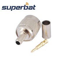 Superbat 10 шт. TNC обжимной разъем мужской радиочастотный коаксиальный разъем для кабеля RG58 RG142, LMR195