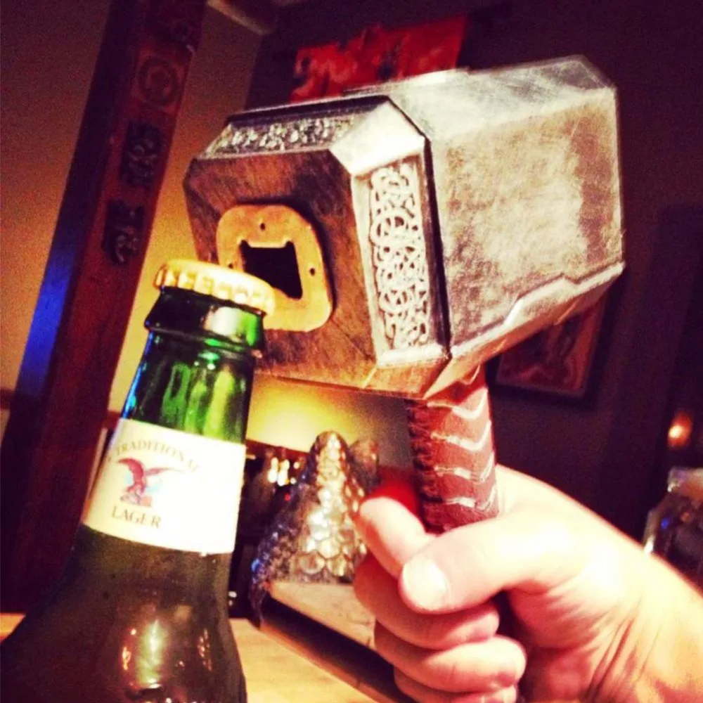 

Beer Bottle Openers Hammer of Thor Shaped Opener Wine Beer Soda Glass Cap Bottle Opener Kitchen Bar Gift Zinc Alloy 2018