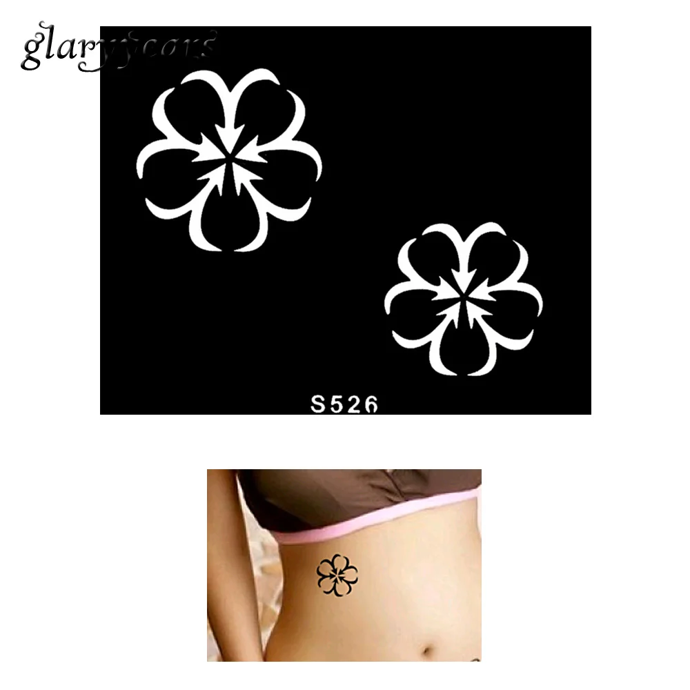 hot 1 piece small henna tattoo stencil flowers pattern design diy